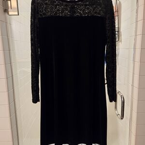Elegant Black Velvet Dress